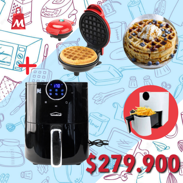 Combo Oferta Olla Freidora 4L + Mini Waflera